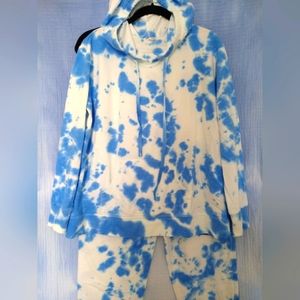 Jane & Delancey Tie Dye Sweatpants & Hoodie SET  size Large